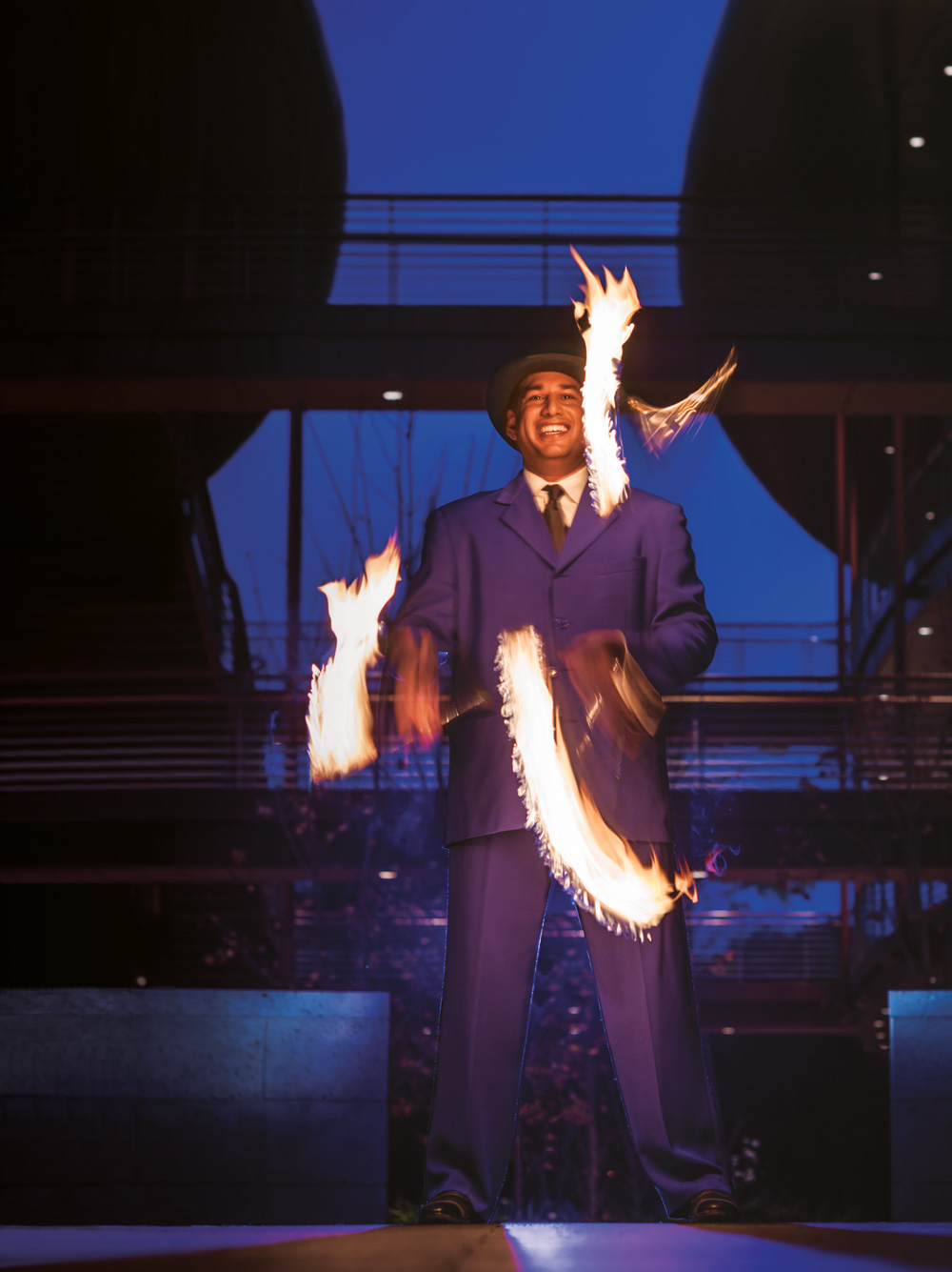 Parag Mallick juggling fire