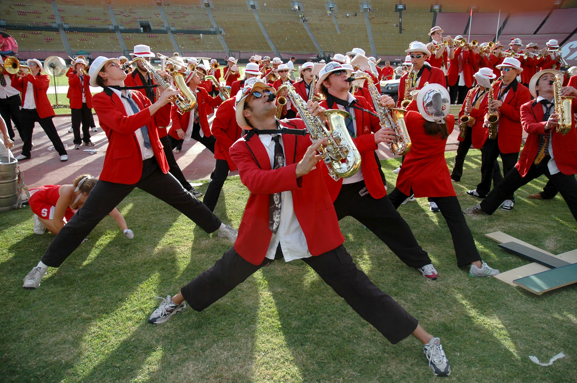 The Band playing on the field