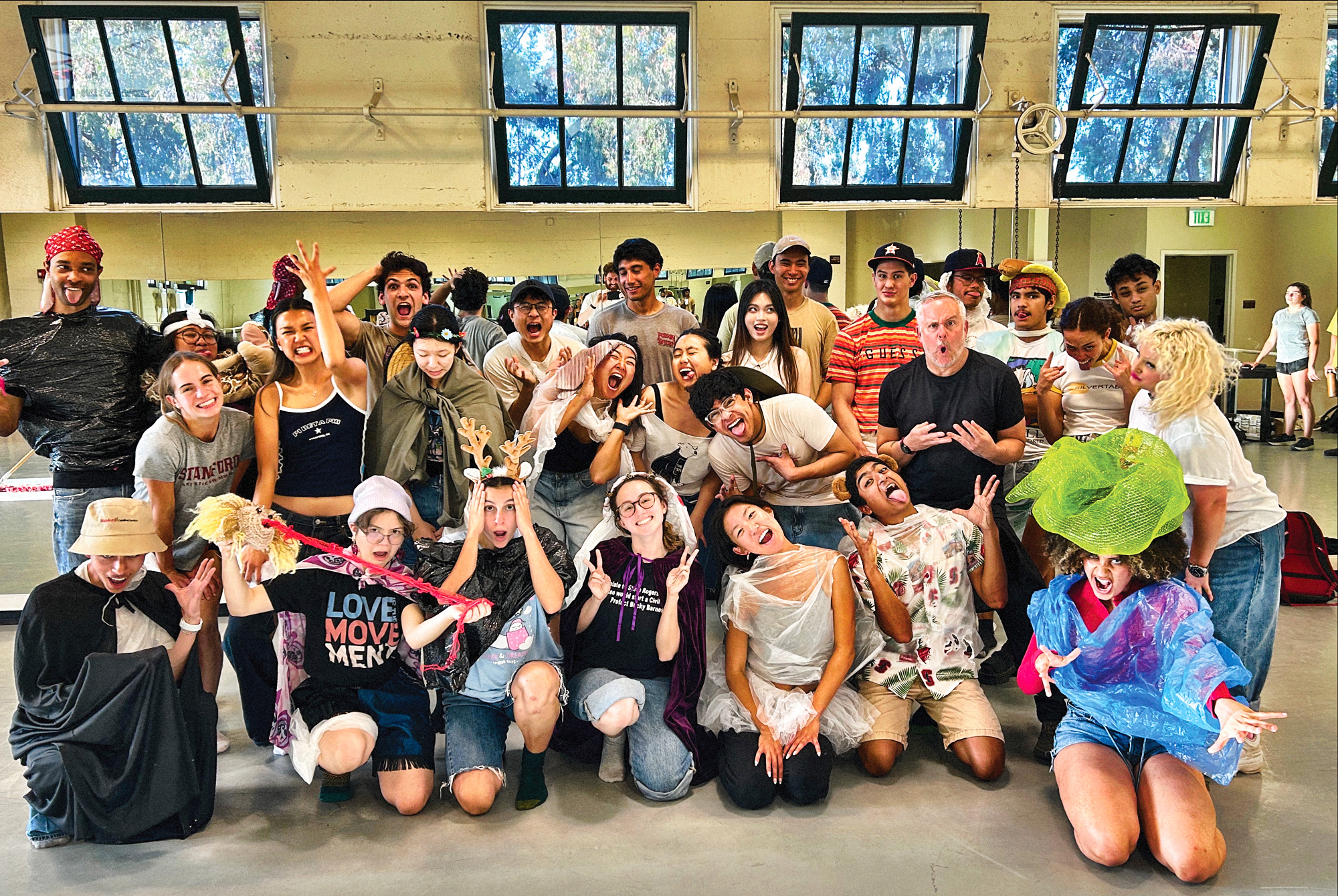A group of people making funny faces