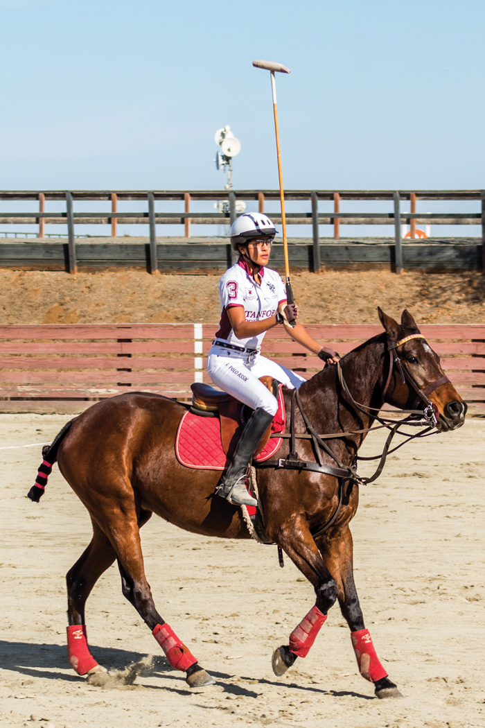 Aparna Verma playing polo