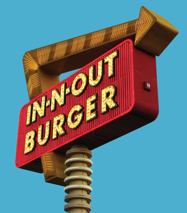 In-N-Out Burger outdoor signage.