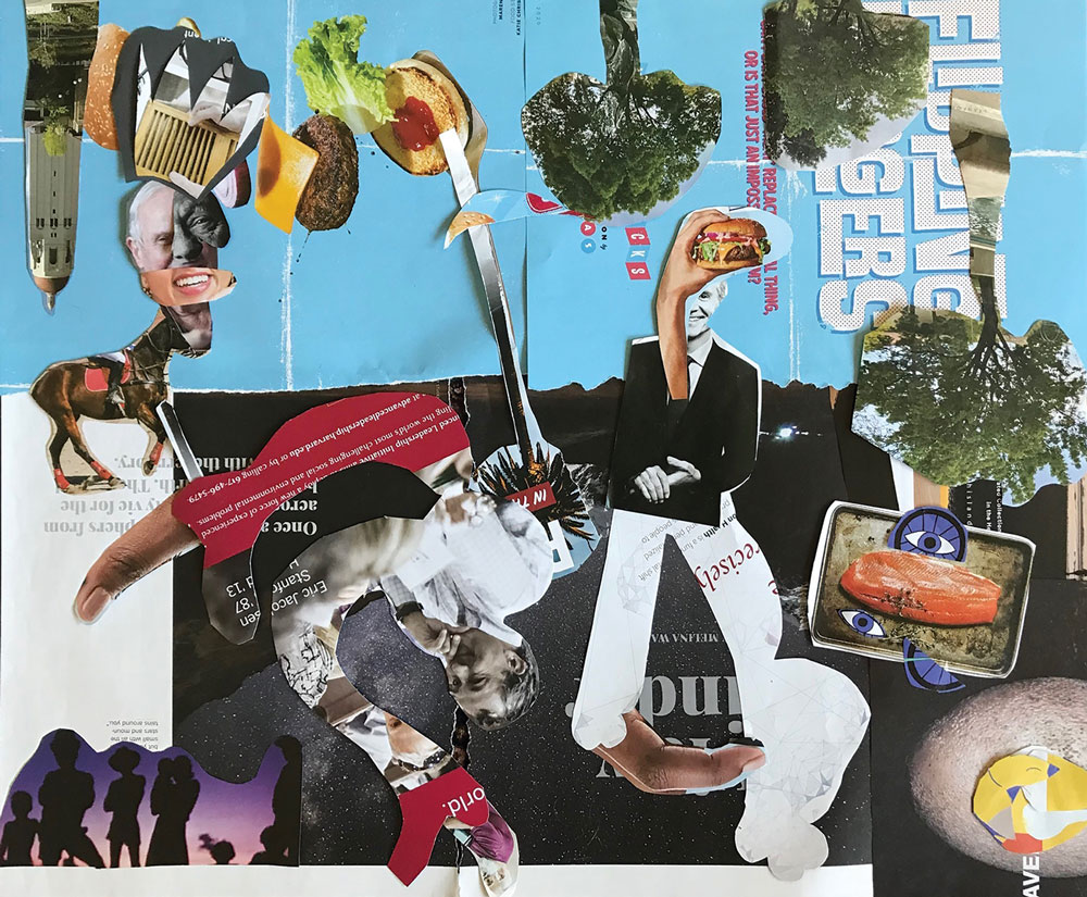 Collage made out of the May 2020 issue of STANFORD magazine.