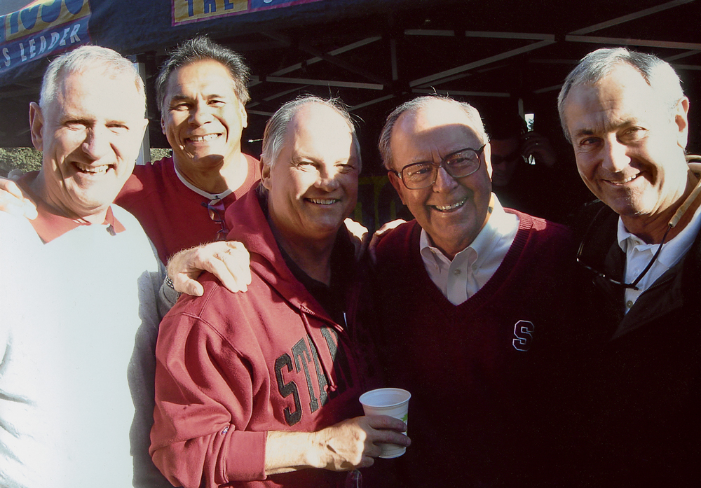 Plunkett with Lasater, Vataha, Murphy and Schultz with Plunkett.