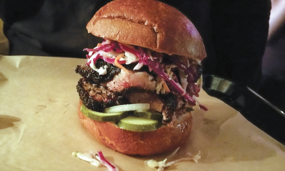 Barbecue brisket sandwich