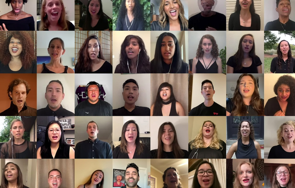 Multiple singers in a Zoom window