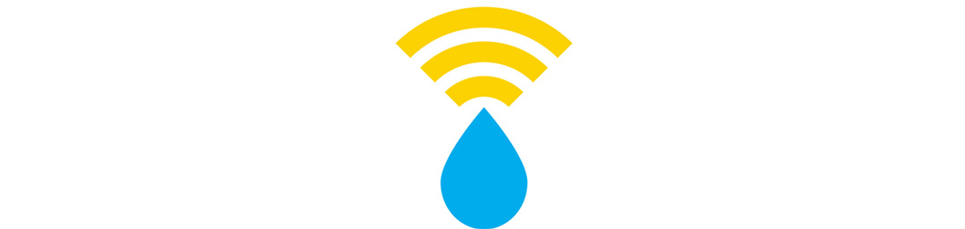Wifi symbol with a drop of water
