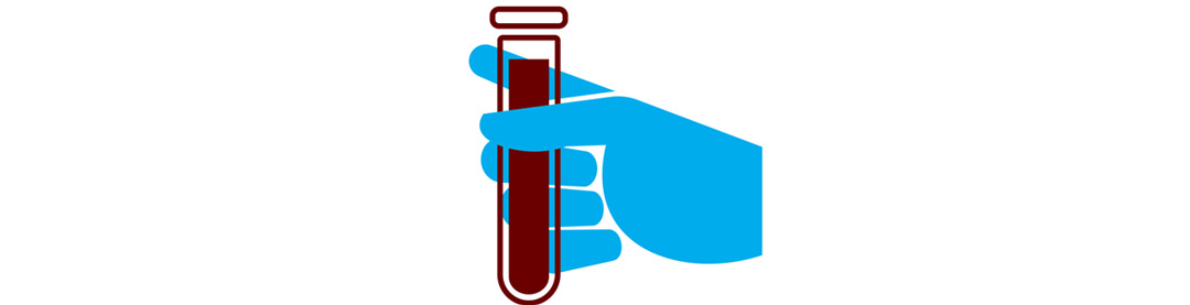 illustration of a hand and a test tube