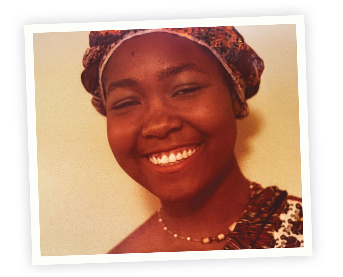 Bledsoe dressed for a part in a play at Stanford, in the 1970s.