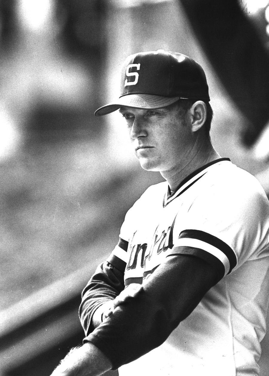 Portrait of Mark Marquess in his baseball uniform