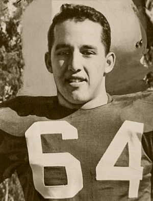 Wilson in his football jersey