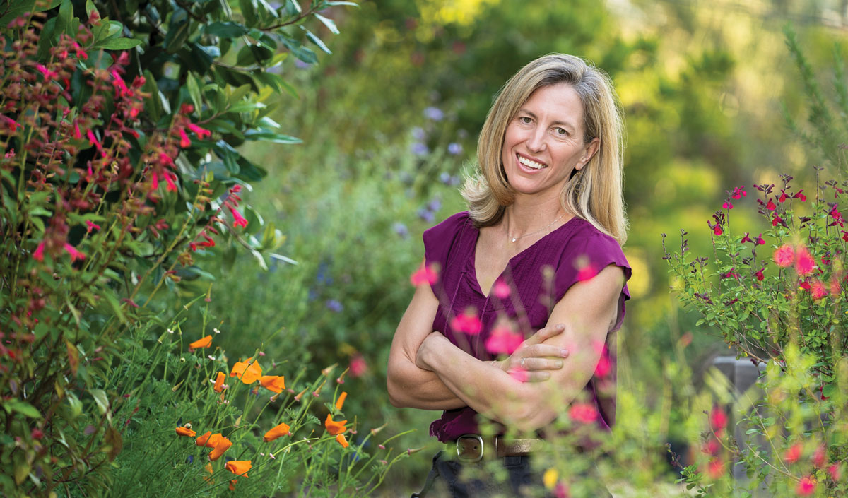 Photo of Sattely in her garden