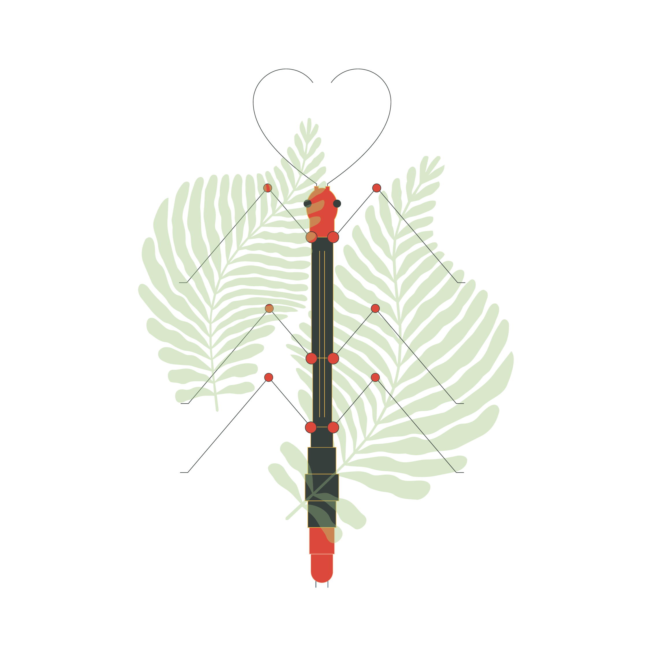 Peruvian Fire Stick illustration